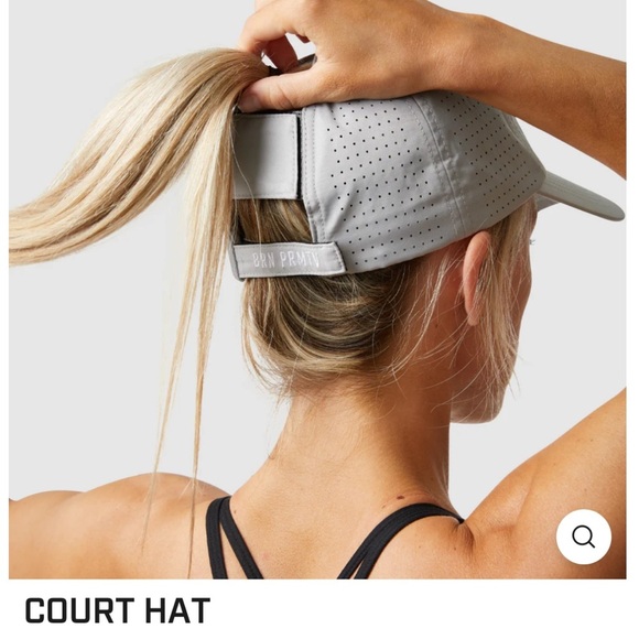 Gray Court Hat by Born Primitive with Ponytail Holes EUC - Picture 1 of 6